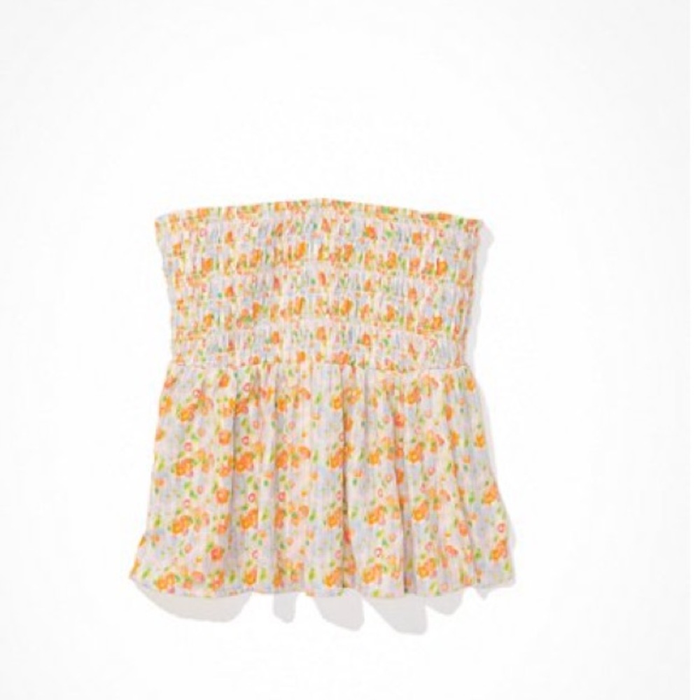 AE SMOCKED BABYDOLL TUBE TOP